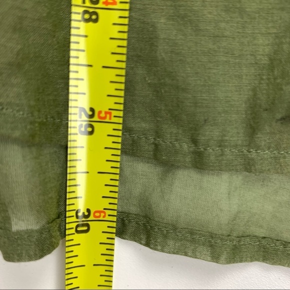 Aritzia -Talula  green sheer silk button down - Picture 7 of 10